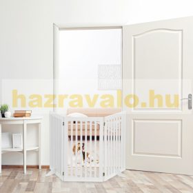   Térelválasztó 91,5 cm magas biztonsági rács 3 paneles kerítés kutyák vagy gyermekek számára fehér