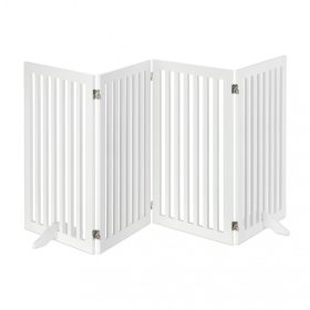   Térelválasztó 91,5 cm magas biztonsági rács 4 paneles kerítés kutyák vagy gyermekek számára fehér