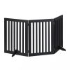 Space divider, safety grid 3-panel fence for dogs or children black