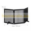 Space divider, safety grid 3-panel fence for dogs or children black