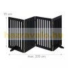 Space divider, safety grid 4-panel fence for dogs or children black