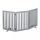 Space divider, safety grid, 3-panel fence for dogs or children, gray