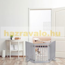   Térelválasztó, biztonsági rács 3 paneles kerítés kutyák vagy gyermekek számára szürke