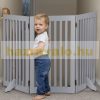 Space divider, safety grid, 3-panel fence for dogs or children, gray