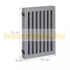 Space divider, safety grid, 4-panel fence for dogs or children, gray