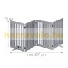 Space divider, safety grid, 4-panel fence for dogs or children, gray