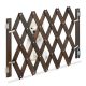 Safety grid extendable bamboo panel 47.5-60 cm high brown protective fence to protect dogs stair guard