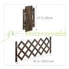 Safety grid extendable bamboo panel 47.5-60 cm high brown protective fence to protect dogs stair guard
