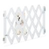 Safety grid extendable bamboo panel 47.5-60 cm high white protective fence to protect dogs stair guard