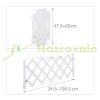 Safety grid extendable bamboo panel 47.5-60 cm high white protective fence to protect dogs stair guard
