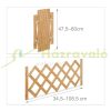 Safety grid extendable bamboo panel 47.5-60 cm high protective fence to protect dogs stair guard