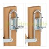 Safety grid extendable bamboo panel 47.5-60 cm high protective fence to protect dogs stair guard