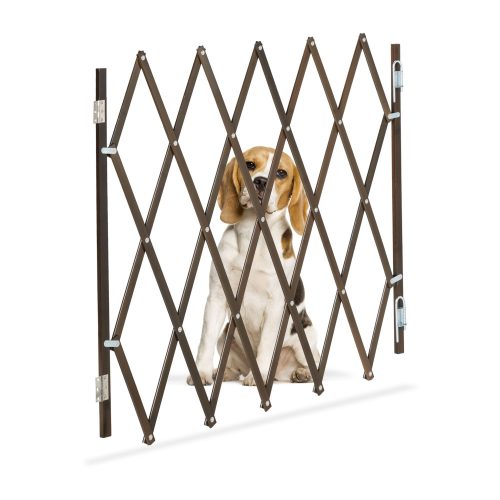 Safety grid extendable bamboo panel 69-82.5 cm high protective fence to protect dogs stair guard