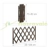 Safety grid extendable bamboo panel 70-82 cm high brown protective fence to protect dogs stair guard