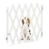 Safety grid extendable bamboo panel 70-82 cm high white protective fence to protect dogs stair guard