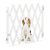 Biztonsági rács kihúzható bambusz panel 70-82 cm magas fehér védőkerítés kutyák védelmére lépcsővédő