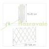 Safety grid extendable bamboo panel 70-82 cm high white protective fence to protect dogs stair guard