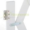Safety grid extendable bamboo panel 70-82 cm high white protective fence to protect dogs stair guard