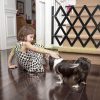 Safety grid extendable bamboo panel 70-82 cm high black protective fence to protect dogs stair guard