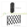 Safety grid extendable bamboo panel 70-82 cm high black protective fence to protect dogs stair guard