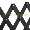 Safety grid extendable bamboo panel 70-82 cm high black protective fence to protect dogs stair guard