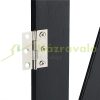 Safety grid extendable bamboo panel 70-82 cm high black protective fence to protect dogs stair guard