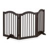 Space divider 70 cm high safety grid 3-panel protective fence to protect dogs or children brown protective fence