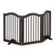 Térelválasztó 70 cm magas biztonsági rács 3 paneles védőkerítés kutyák vagy gyermekek védelmére barna védőkerítés