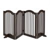 Space divider 70 cm high safety grid 4-panel protective fence to protect dogs or children brown protective fence
