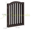 Space divider 70 cm high safety grid 3-panel protective fence to protect dogs or children brown protective fence