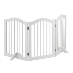   Térelválasztó 70 cm magas biztonsági rács 3 paneles védőkerítés kutyák vagy gyermekek védelmére fehér védőkerítés