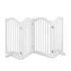 Space divider 70 cm high safety grid 4-panel protective fence to protect dogs or children white protective fence