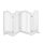 Space divider 70 cm high safety grid 4-panel protective fence to protect dogs or children white protective fence