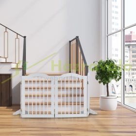   Térelválasztó 70 cm magas biztonsági rács 4 paneles védőkerítés kutyák vagy gyermekek védelmére fehér védőkerítés