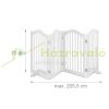 Space divider 70 cm high safety grid 4-panel protective fence to protect dogs or children white protective fence