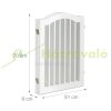 Space divider 70 cm high safety grid 4-panel protective fence to protect dogs or children white protective fence