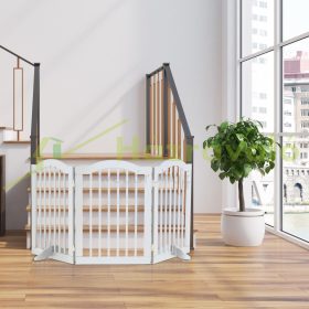   Térelválasztó 70 cm magas biztonsági rács 3 paneles védőkerítés kutyák vagy gyermekek védelmére fehér védőkerítés