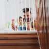 Space divider 70 cm high safety grid 3-panel protective fence to protect dogs or children white protective fence