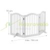 Space divider 70 cm high safety grid 3-panel protective fence to protect dogs or children white protective fence