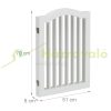 Space divider 70 cm high safety grid 3-panel protective fence to protect dogs or children white protective fence
