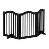 Space divider 70 cm high safety grid 3-panel protective fence to protect dogs or children black protective fence