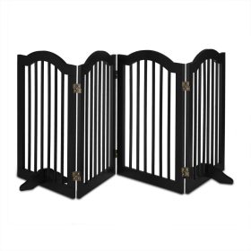   Térelválasztó 70 cm magas biztonsági rács 4 paneles védőkerítés kutyák vagy gyermekek védelmére fekete védőkerítés