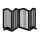 Space divider 70 cm high safety grid 4-panel protective fence to protect dogs or children black protective fence