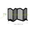 Space divider 70 cm high safety grid 4-panel protective fence to protect dogs or children black protective fence