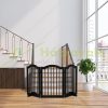 Space divider 70 cm high safety grid 3-panel protective fence to protect dogs or children black protective fence
