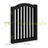 Space divider 70 cm high safety grid 3-panel protective fence to protect dogs or children black protective fence