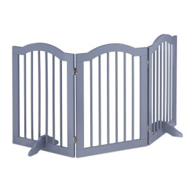   Térelválasztó 70 cm magas biztonsági rács 3 paneles védőkerítés kutyák vagy gyermekek védelmére szürke védőkerítés