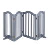 Space divider 70 cm high safety grid 4-panel protective fence to protect dogs or children gray protective fence
