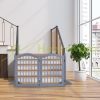 Space divider 70 cm high safety grid 4-panel protective fence to protect dogs or children gray protective fence