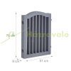 Space divider 70 cm high safety grid 4-panel protective fence to protect dogs or children gray protective fence
